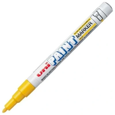 Image of Uni ball Paint Marker with Fine Bullet Tip Yellow (Pack of 12)