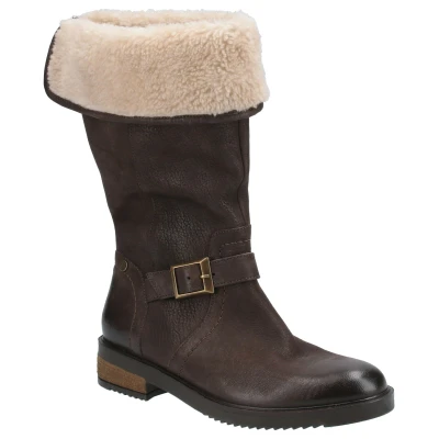 Image of Hush Puppies Women&#039;s Bonnie Mid Calf Boot, Brown, 7 UK