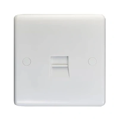 Image of Eurolite Enhance White Plastic 1 Gang Tel Socket Secondary