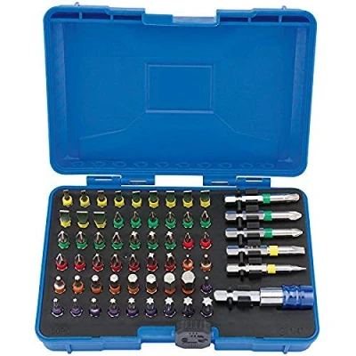 Image of Draper Coloured Screwdriver Bit Set (60 Piece)
