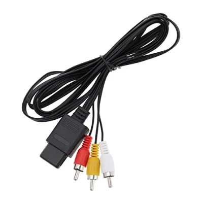 Image of EMSea 1Pcs AV Composite Video Cable Cord Replacement Compatible with Nintendo 64 N64/ GameCube/SNES Wire Cords