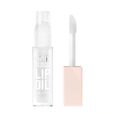 Image of Rimmel Oh My Gloss! Lip Oil 000 Clear Cloud, Juicy Shine, Hydrates &amp; Naturally Plumps, Moisture Boost, Vitamin E, Replenishes Restores the Lips, Coconut Oil, Non Sticky, Vegan Cruelty Free