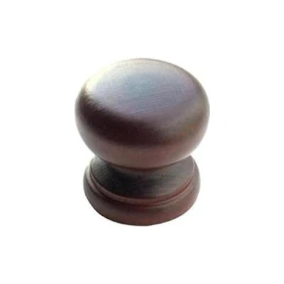 Image of Merriway BH03882 (10 Pcs) Pine Wood Drilled Cupboard Cabinet Drawer Door Knob with Mahogany Finish, 30 mm (1.1/4 Inch) Pack of 10 Pieces
