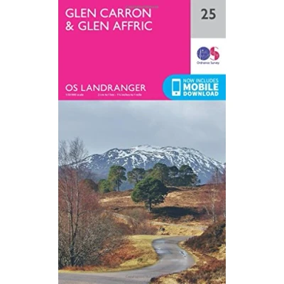 Image of Landranger 25 Glen Carron &amp; Affric Map With Digital Version