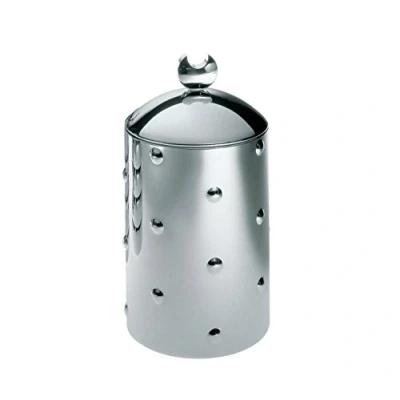 Image of Alessi Kalistò 1 CB01 Kitchen box in 18/10 Stainless Steel with Knob Aluminium, 114 cl, Silver