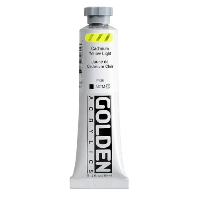 Image of Pro Art Golden Heavy Body Acrylic Paint 2 oz Cadmium Yellow Light, 59.1 ml (Pack of 1)