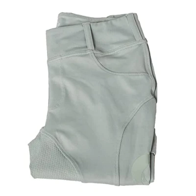 Image of Oypla Coco Equestrian Khaki Ladies Womens Kids Horse Riding Tights Jodhpurs Breeches Leggings XS