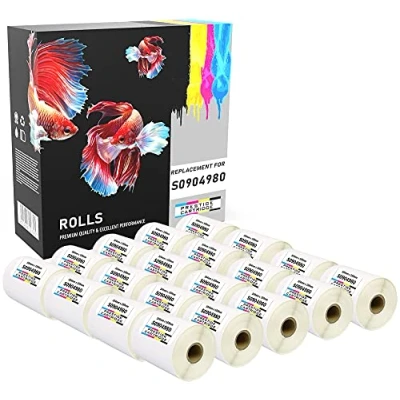 Image of 20 Compatible Rolls S0904980 104mm x 159mm (220 Labels/Roll) Labels with LabelWriter 4XL 450 400 330 320 310
