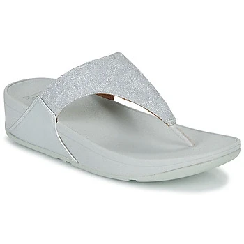Image of Fitflop Women&#039;s Lulu Glitz Toe Post Sandals, Silver, 6.5 UK
