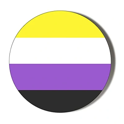 Image of Non Binary Flag 10 x 49mm Vinyl Stickers Pack of