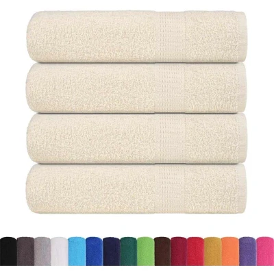 Image of vidaXL Hand Towels 4 pcs Cream 50x100 cm 360 gsm 100% Cotton