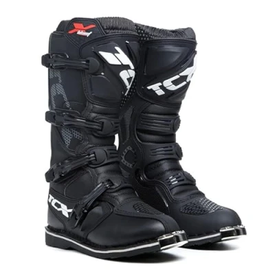 Image of TCX Men&#039;s Motocross Boot, Enduro Off Road Boot with Microfibre Upper and Goodyear Construction Sole, Black