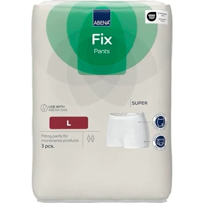 Image of Abena Fix Pants Super Large Disposable Underwear Pack of 3 for Fixing Incontinence Products and Pads. Pull Up Pants. Men Women.