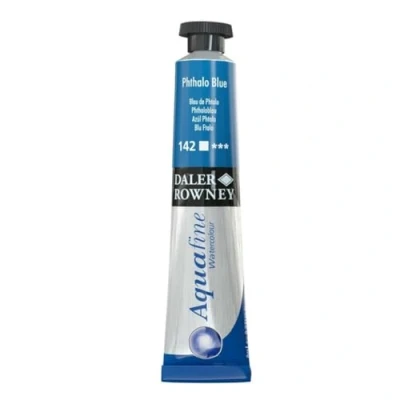Image of Daler Rowney Aquafine Watercolour Paint, Aluminium Tube, 0.27oz 8 ml, Phthalo Blue