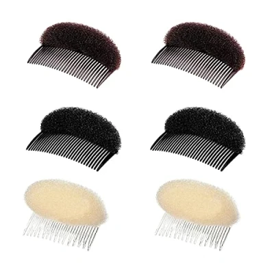 Image of Bump It Up Volume Hair Base Set, 6 Pieces Set Sponge Styling Insert Braid Tool Comb Clip Bun Pad Accessories for Women Girls DIY Hairstyle