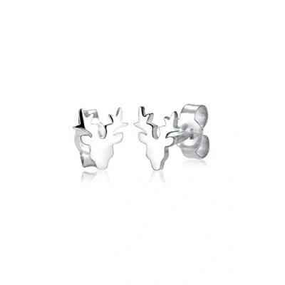 Image of Elli Earrings Ladies Deer Motif Playful in 925 Sterling Silver