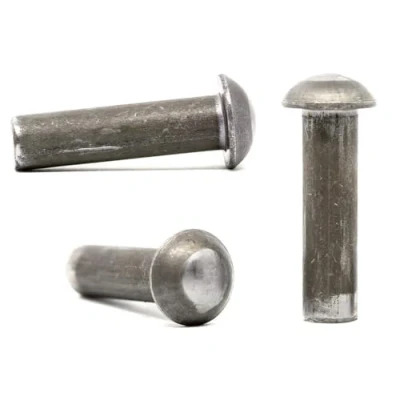 Image of M5 (5mm x 10mm) Solid Steel Round Head Rivets DIN 660 (Pack of 20)