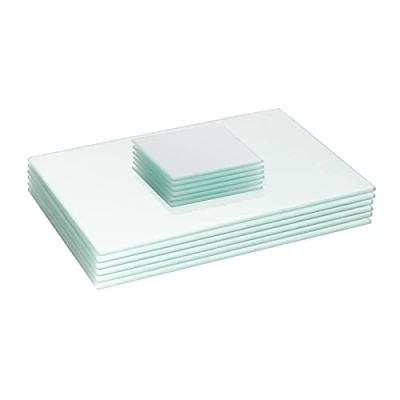 Image of White 12pc 30cm x 20cm Glass Placemats &amp; Coasters Set By Harbour Housewares