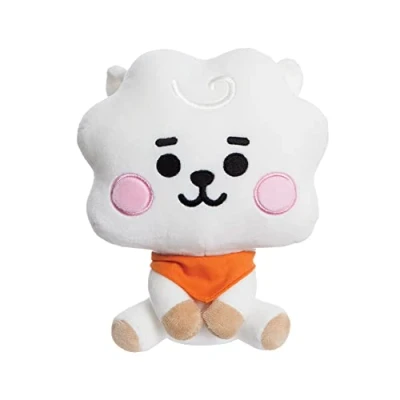 Image of Aurora, 61473, BT21 Official Merchandise, Baby RJ Sitting Doll 8In, Soft Toy, White and Orange