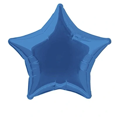 Image of Unique Party 53324 20&quot; Foil Royal Blue Star Helium Balloon