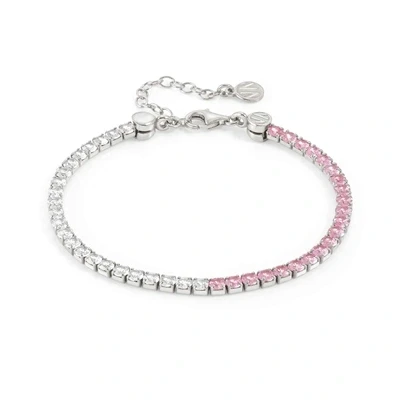 Image of Nomination Chic Silver Pink + White Crystal Joyful Bracelet 16cm