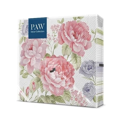 Image of PAW Napkins 3 Ply (33 x 33 cm) I 20 Pieces Perfect for Birthdays, Parties, Weddings, Communion and Celebrations Paper Colorful Nature, Pattern Color: Julietta