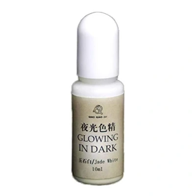 Image of Brussels08 1Pc 10ml UV Resin Epoxy Luminous Pigment Dye Glow in The Dark Color Liquid for DIY Crafts Art Jewelry Making Jade White