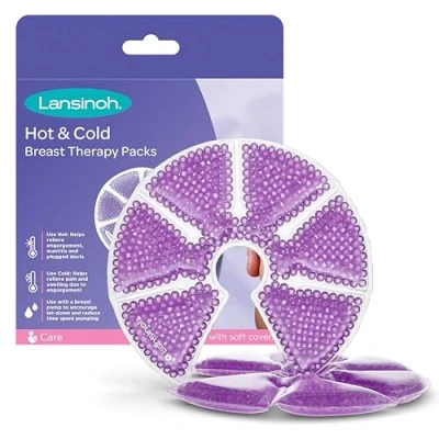 Image of Lansinoh Therapearl 3 in 1 Breast Therapy Pads Hot &amp; Cold 2 pack Feeding Essentials Reusable Gel Cooling Postpartum Breastfeeding Compress Hospital Bag Mum