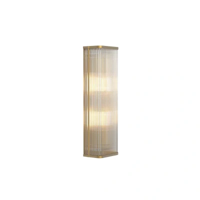 Image of Avignon Square 500 Antique Brass Wall Light Astro