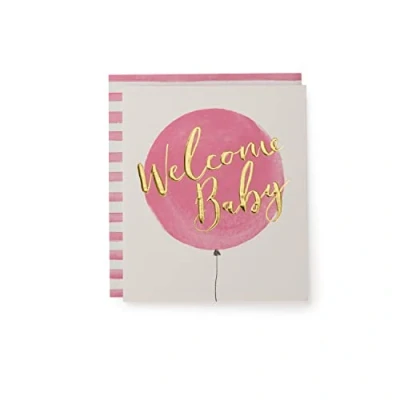 Image of Kindred Welcome Balloon Baby Girl Card,White &amp; Pink,137mm x 159mm