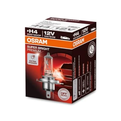 Image of Osram 62204SBP Premium Off Road Super Bright H4 Headlight Bulb Vibration Proof Technology, Yellow