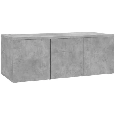 Image of vidaXL TV Cabinet Concrete Grey 80x34x30 cm Engineered Wood