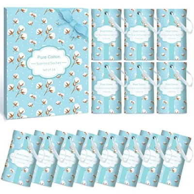Image of SCENTORINI Scented Sachet, Cotton Fragrance Sachets for Drawers, Closets, Wardrobe, 14 Pack