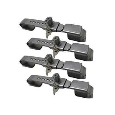 Image of Shipping Container Lock x4 (23CM X 34CM Security Storage Adjustable Hardened Steel Bar Heavy Duty)