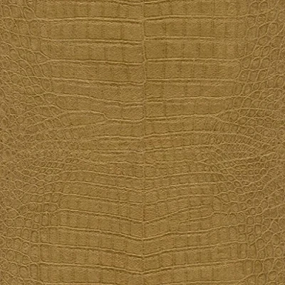 Image of Rasch 751369 Non Woven Wallpaper with Crocodile Leather Look in Gold from The African Queen III Collection