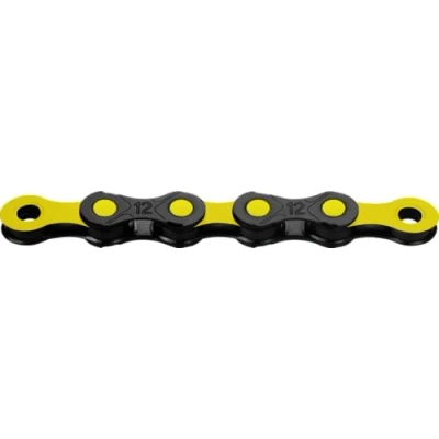 Image of KMC DLC 12 speed Chain, Black/Yellow, 126 Link