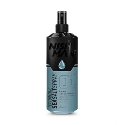Image of NISHMAN Hair Styling Sea Salt Spray Unisex, 200ml Texturising &amp; Volumising with Flexible Hold for Men Women