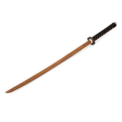 Image of Playwell Martial Arts Wooden Bokken With Roped Handle Red Oak