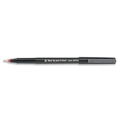 Image of 5 Star Fibre Tip Pen Medium 0.4mm Line Red [Pack of 12]
