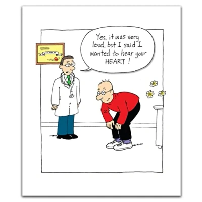 Image of Birthday Card for Male, Funny Him, Humorous a Man, Doctor with Norbert Bending Over
