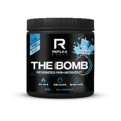 Image of Reflex Nutrition Pre Workout The Muscle Bomb 350G Caffeine 9G Citrulline Malate 2.5G Beta Alanine Added Hydration Electrolytes (Blue Raspberry, 400G)