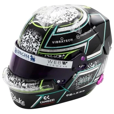 Image of 1/5 Scale Miniature Helmet, Kick Sauber Stake F1 Zhou Guanyu 2024