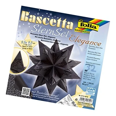 Image of folia 836/3030 Bascetta Star Handicraft set, blue, Card, Black, 9,5 x cm