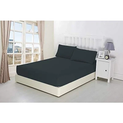 Image of Single Charcoal 16&quot;/40CM Extra Deep Fitted Sheet 14 Colours