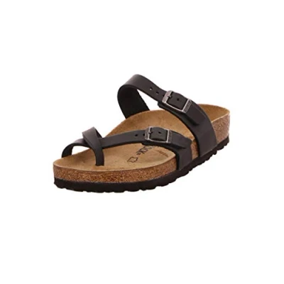 Image of Birkenstock Unisex Sandals Mayari Mens Womens Beach Buckle Nubuck UK 5.5