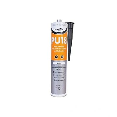 Image of (2 Tubes) PU18 Black Polyurethane Sealant Adhesive Strong Flexible for Construction, Auto and Marine applications. Non Shrinking High Grab Suitable Expansion Joints . Paintable