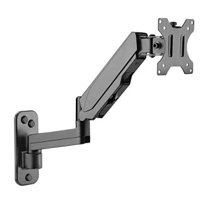 Image of RICOO PC Monitor Wall Mount Height Adjustable Gas Spring Swivelling Tilting for 17 32 Inch Screen S4511 VESA 75 x 100 mm