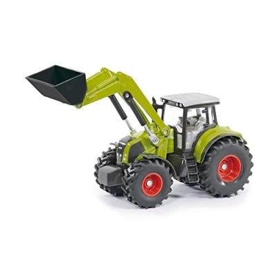 Image of SIKU 1979, Claas Axion 850 with Front Loader, 1:50, Metal/Plastic, Green, Movable shovel, Rear hitch, Can be combined trailers of the same scale