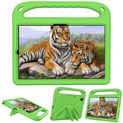 Image of for Samsung Galaxy Tab A7 10.4 inch (2020) SM T500/T505 Tablet Case Kids Friendly Lightweight Shockproof Cover with Handle Stand Green