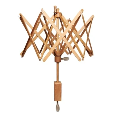Image of KnitPro KP35004 Winding &amp; Dispensing Accessories Natural Swift, Wood, Multi Colour, 48 x 142 71 4 cm